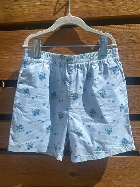 Hill House Tiny Leo Shorts 5/6 blue ditsy floral